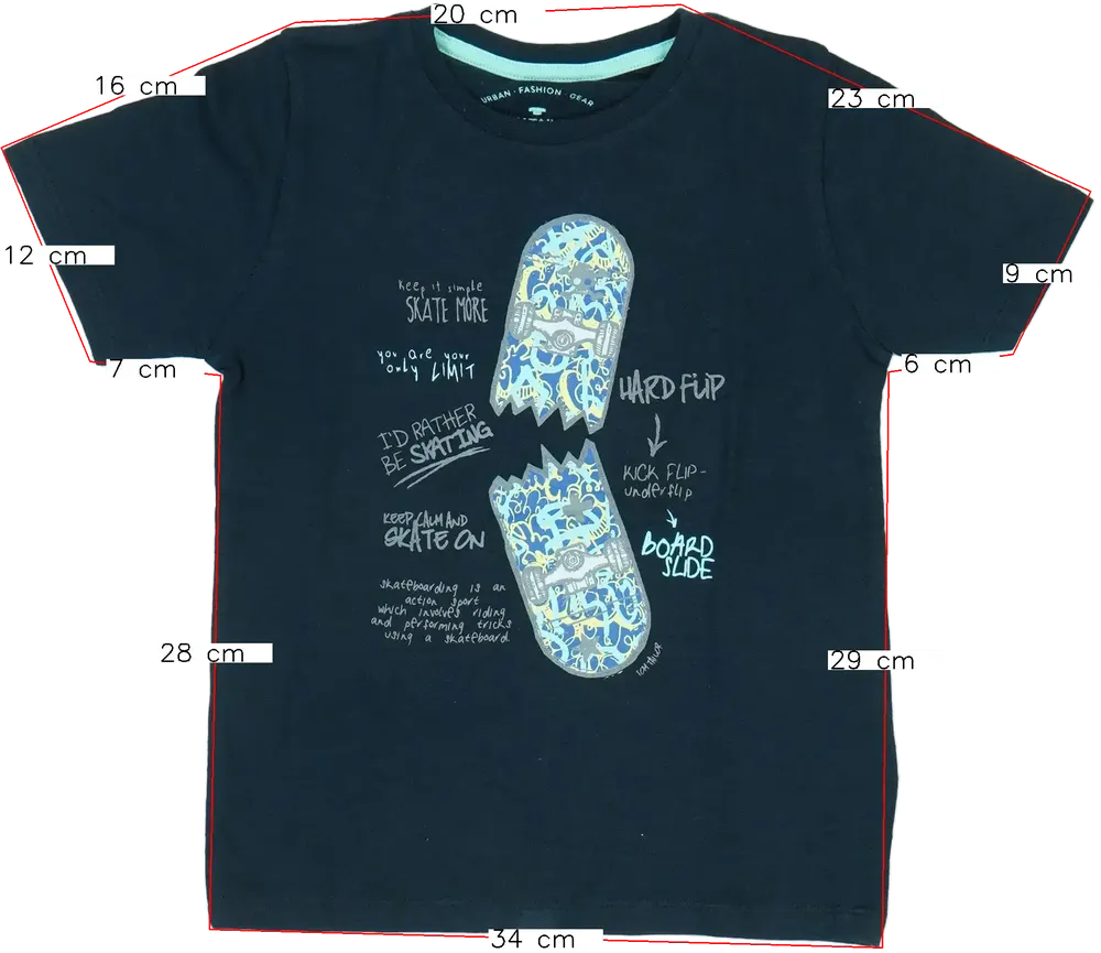 Fekete Tom Tailor Póló EU 122 / UK 7 év / US 7 év/M