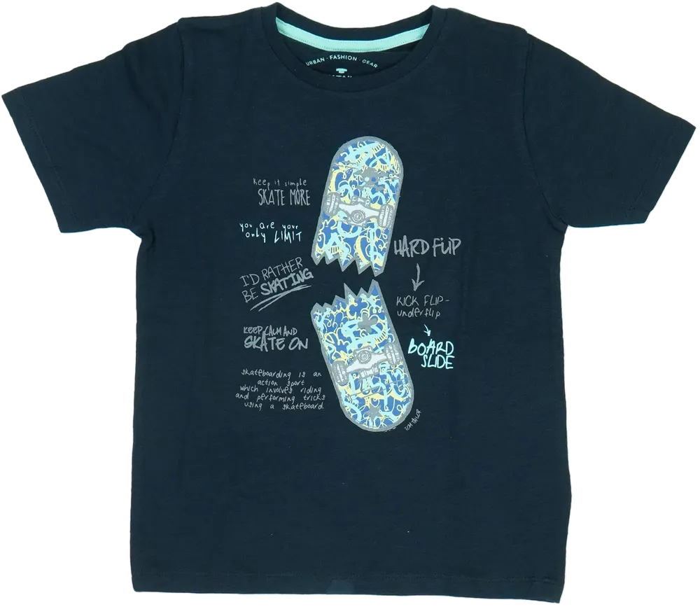 Fekete Tom Tailor Póló EU 122 / UK 7 év / US 7 év/M