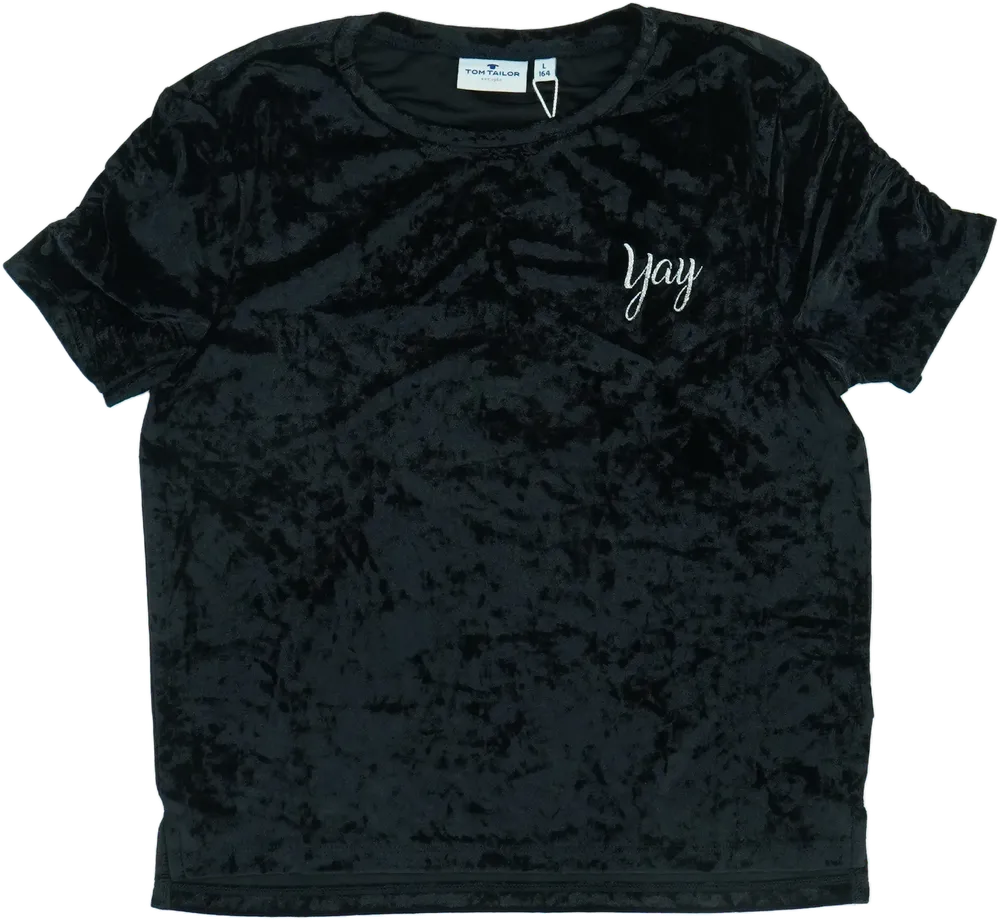 Fekete Tom Tailor Póló EU 164 / UK 14 év / US 14 év/XL