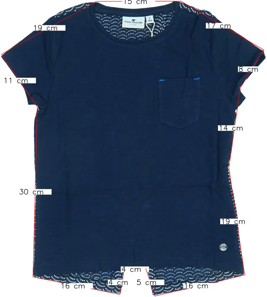 Kék Tom Tailor Póló EU 140 / UK 10 év / US 10 év/L