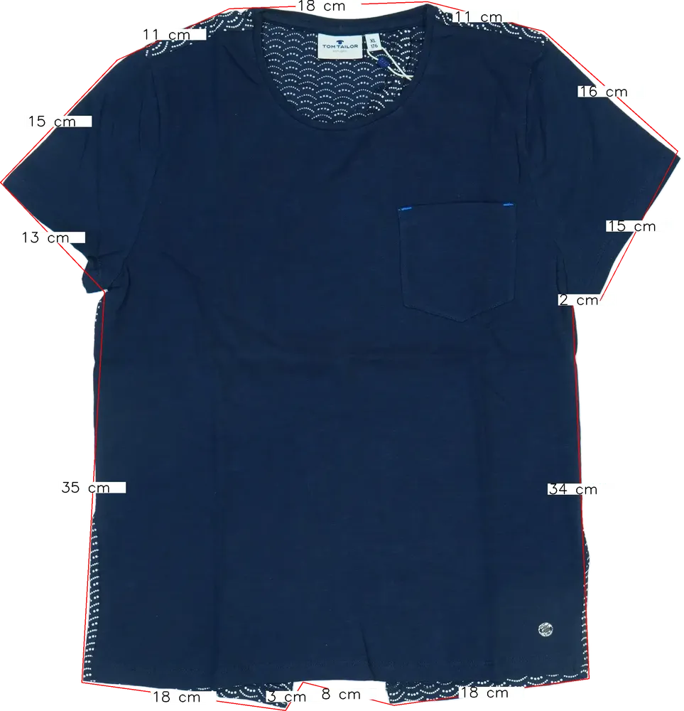 Kék Tom Tailor Póló EU 176 / UK 16 év / US XL