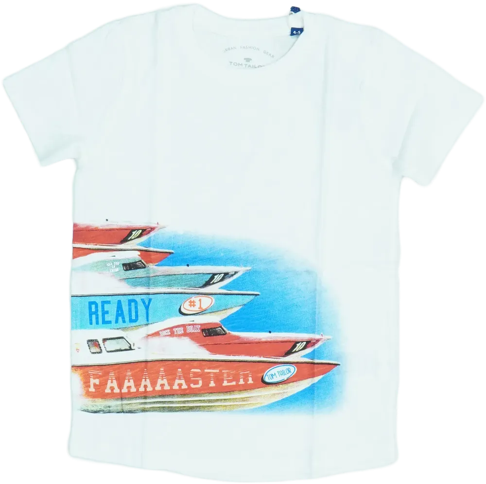 Fehér Tom Tailor Póló EU 110 / UK 5 év / US 5 év/XS