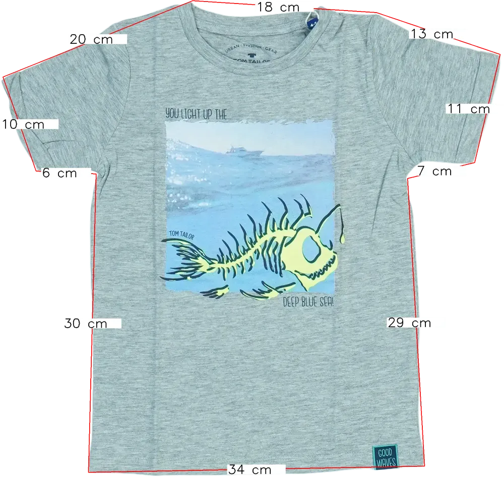 Szürke Tom Tailor Póló EU 110 / UK 5 év / US 5 év/XS