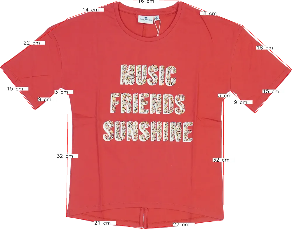 Rózsaszín Tom Tailor Póló EU 164 / UK 14 év / US 14 év/XL