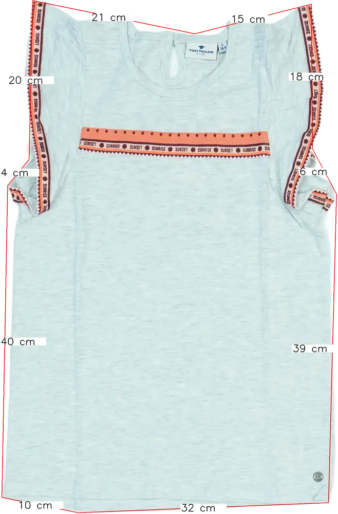 Szürke Tom Tailor Póló EU 164 / UK 14 év / US 14 év/XL