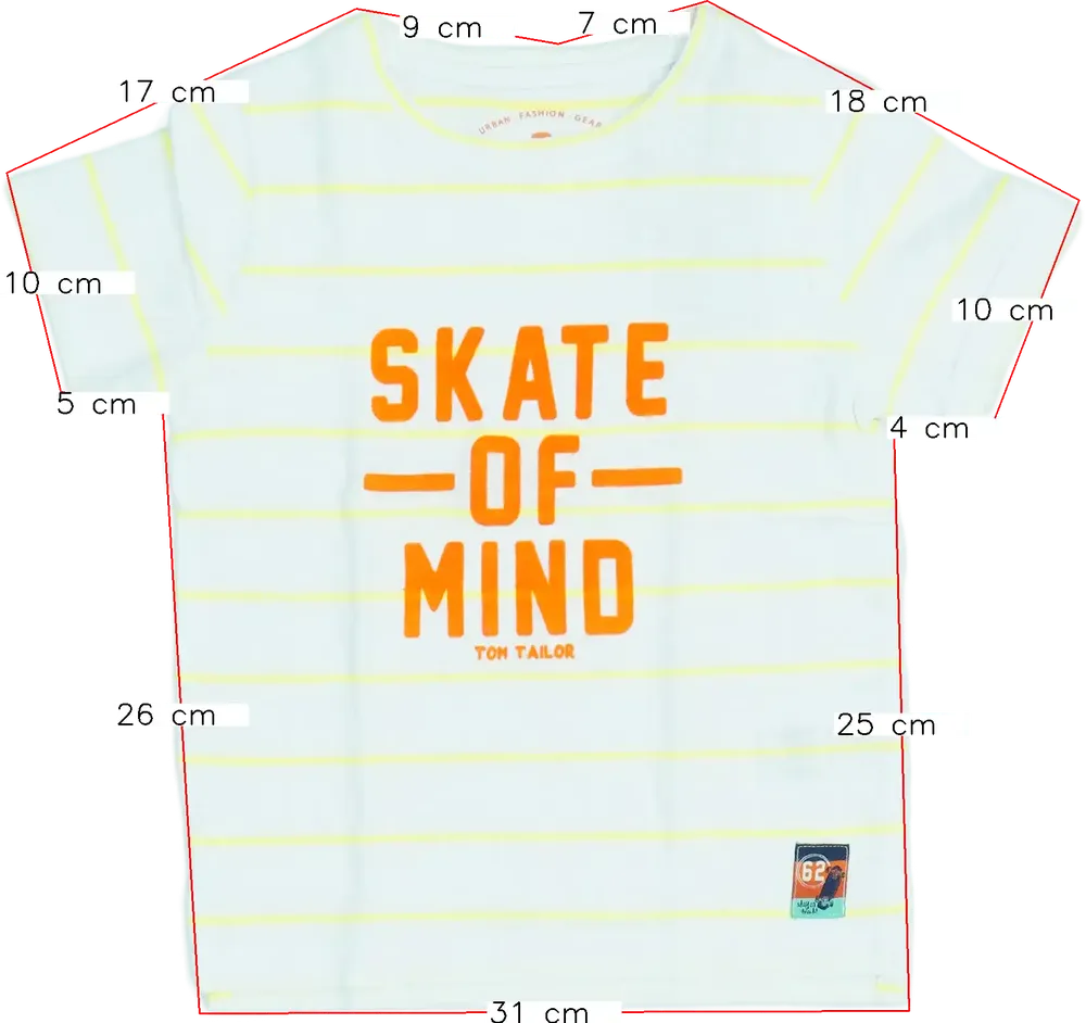 Fehér Tom Tailor Póló EU 98 / UK 3 év / US 3T