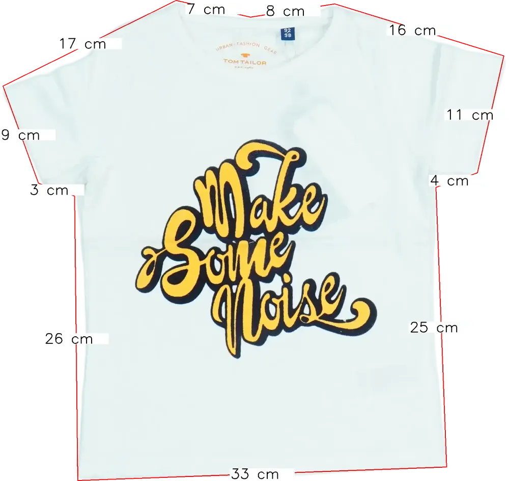 Fehér Tom Tailor Póló EU 98 / UK 3 év / US 3T