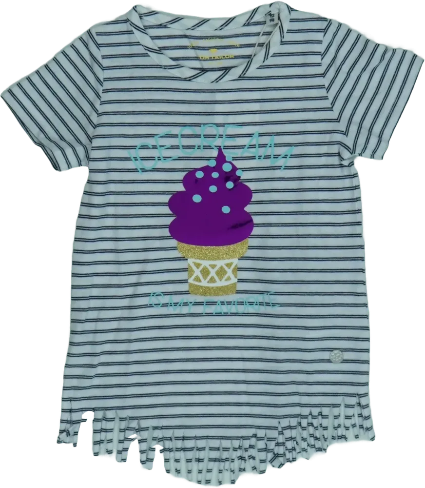 Fehér Tom Tailor Póló EU 98 / UK 3 év / US 3T