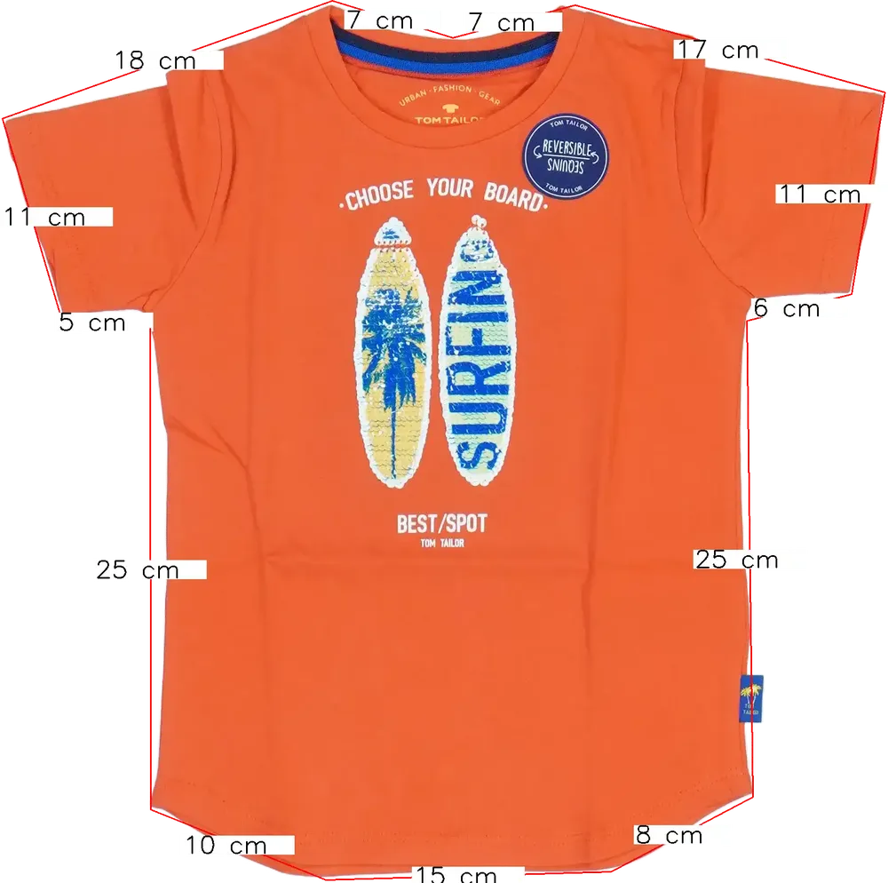 Piros Tom Tailor Póló EU 98 / UK 3 év / US 3T