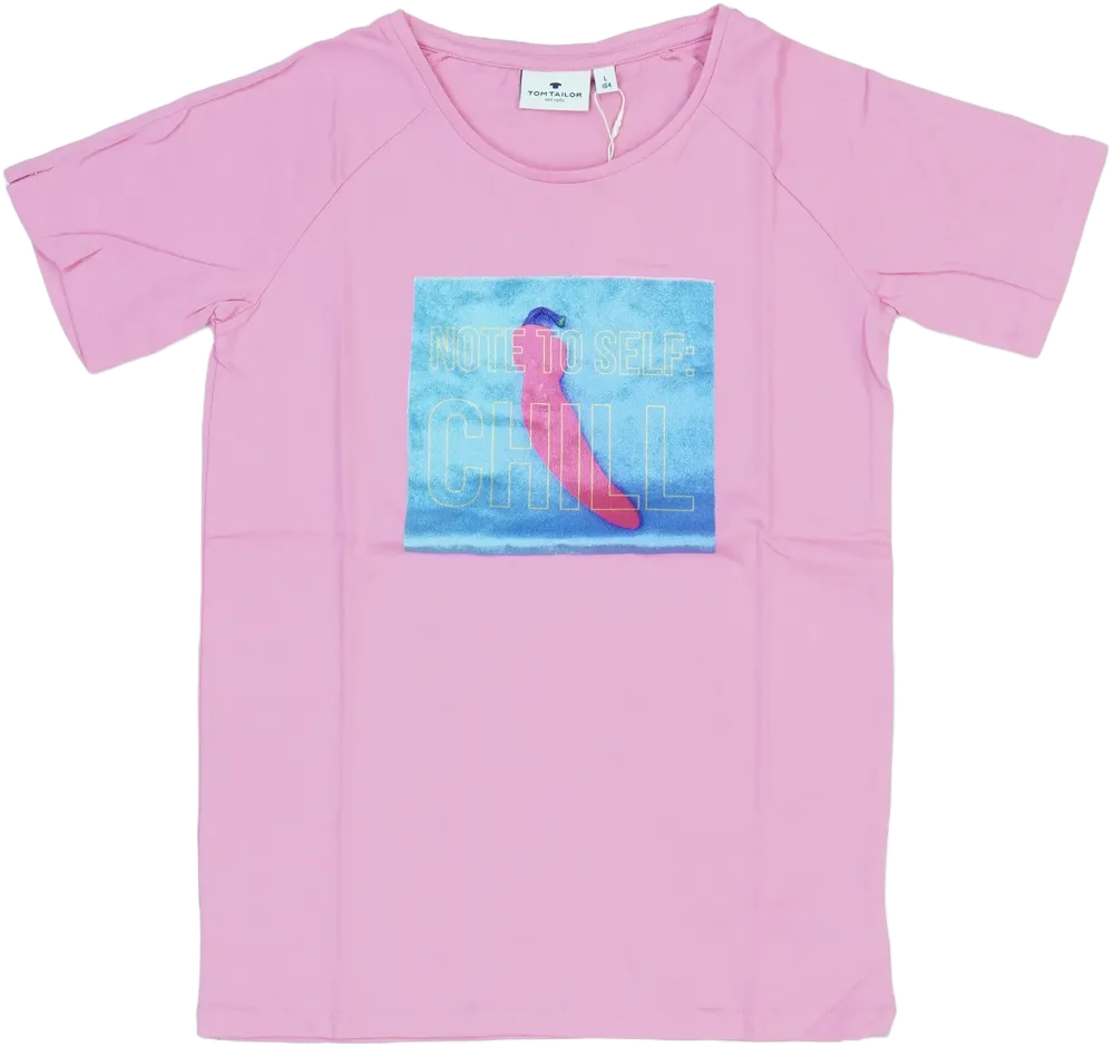 Rózsaszín Tom Tailor Póló EU 164 / UK 14 év / US 14 év/XL