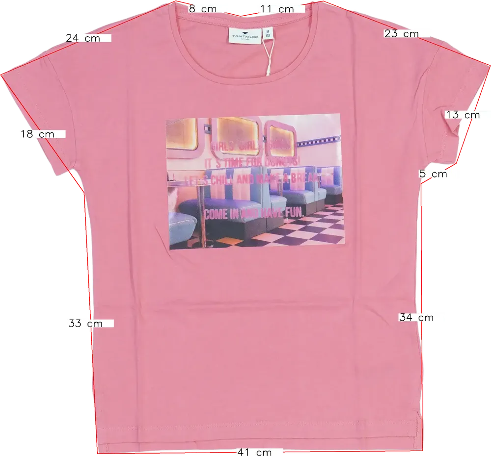 Rózsaszín Tom Tailor Póló EU 152 / UK 12 év / US 12 év/L