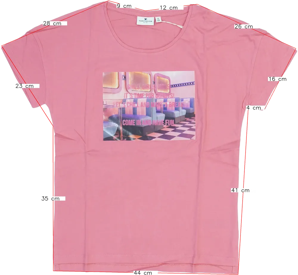 Rózsaszín Tom Tailor Póló EU 176 / UK 16 év / US XL