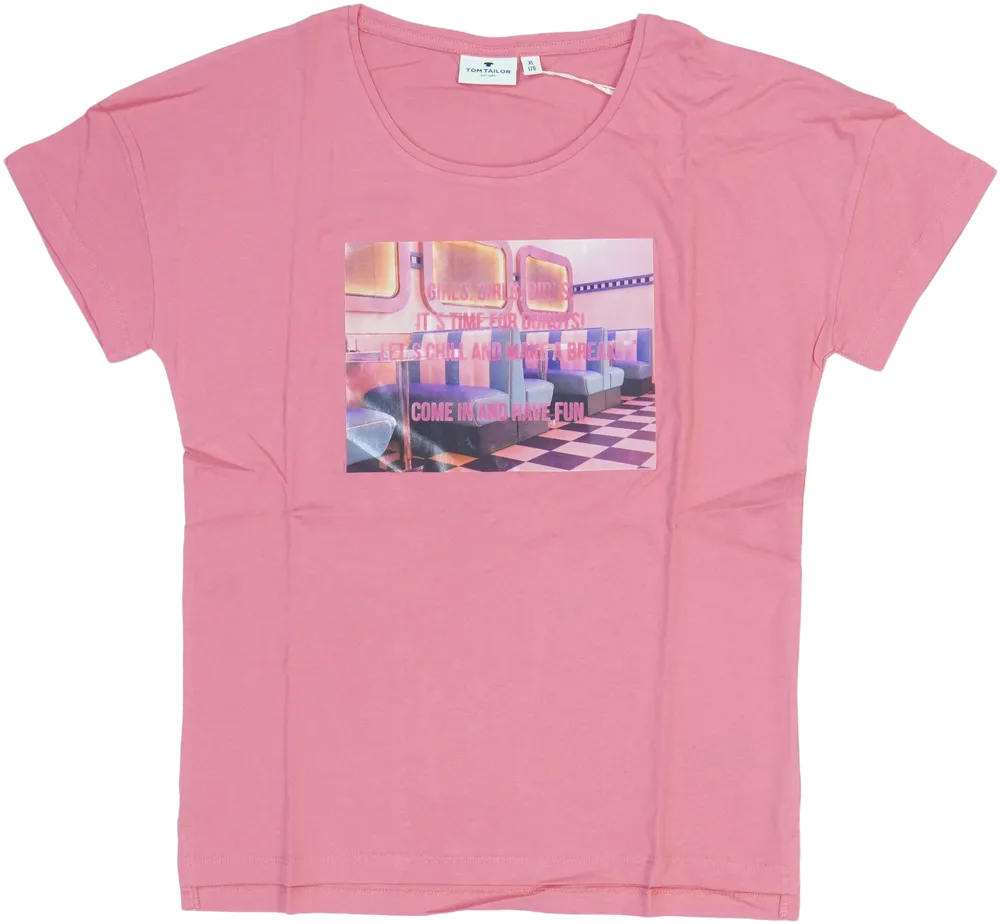 Rózsaszín Tom Tailor Póló EU 176 / UK 16 év / US XL