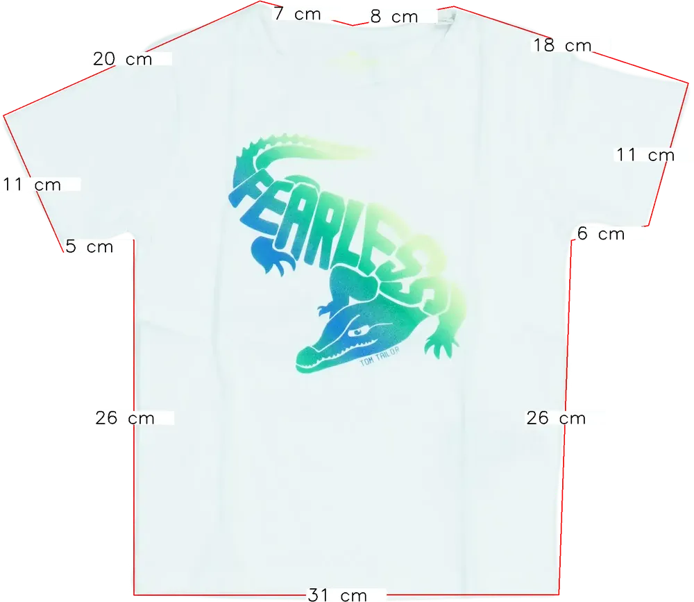 Fehér Tom Tailor Póló EU 98 / UK 3 év / US 3T