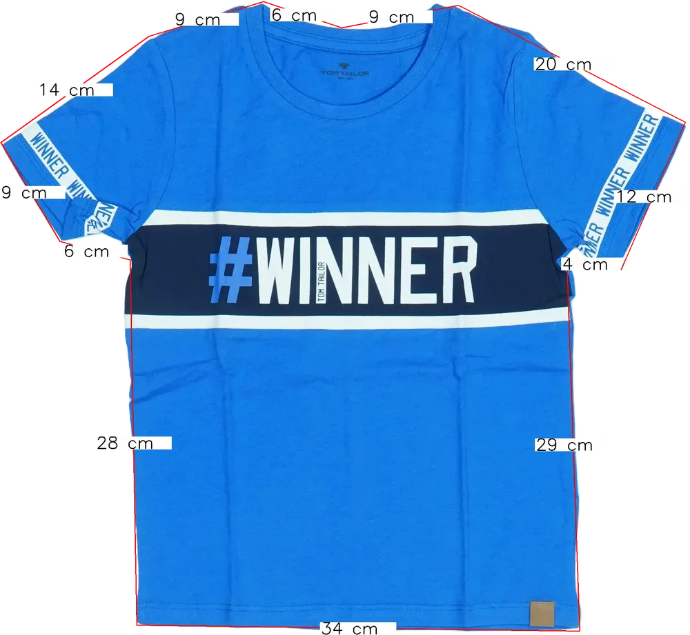 Kék Tom Tailor Póló EU 122 / UK 7 év / US 7 év/M