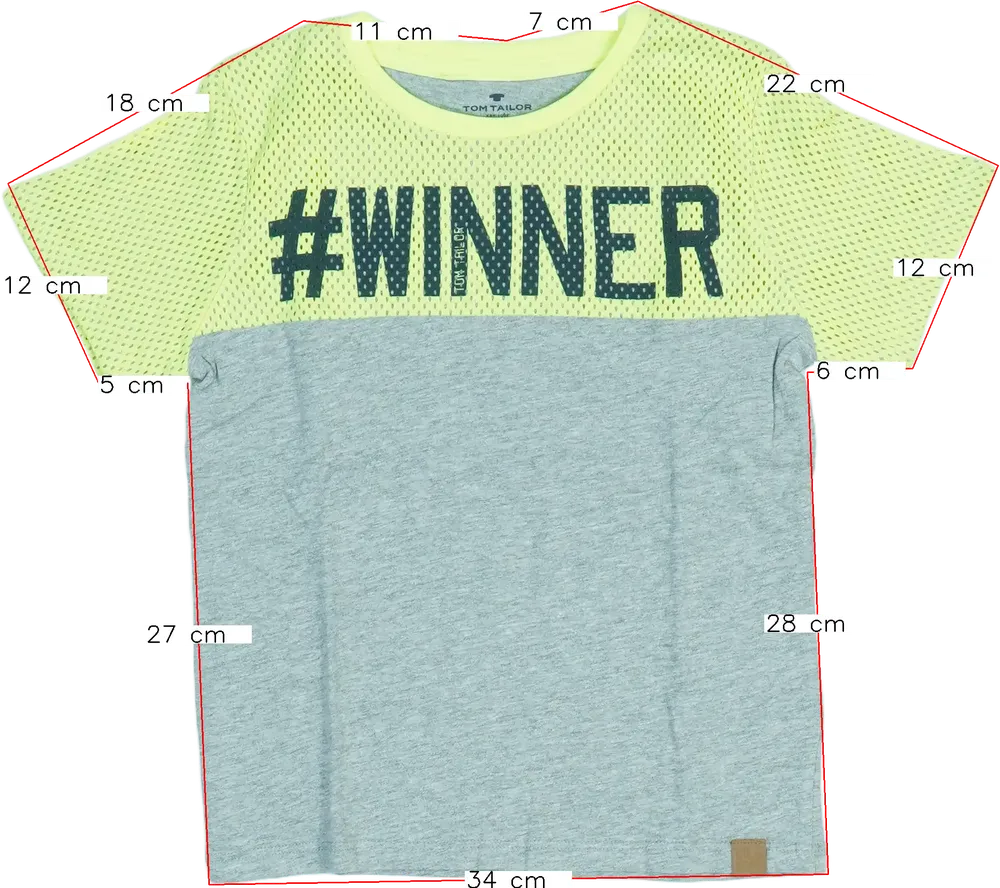 Szürke Tom Tailor Póló EU 122 / UK 7 év / US 7 év/M