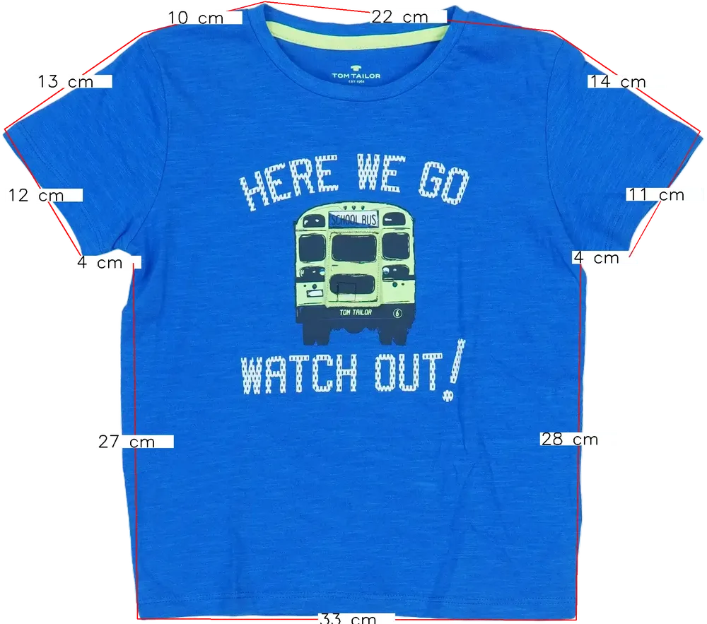 Kék Tom Tailor Póló EU 122 / UK 7 év / US 7 év/M
