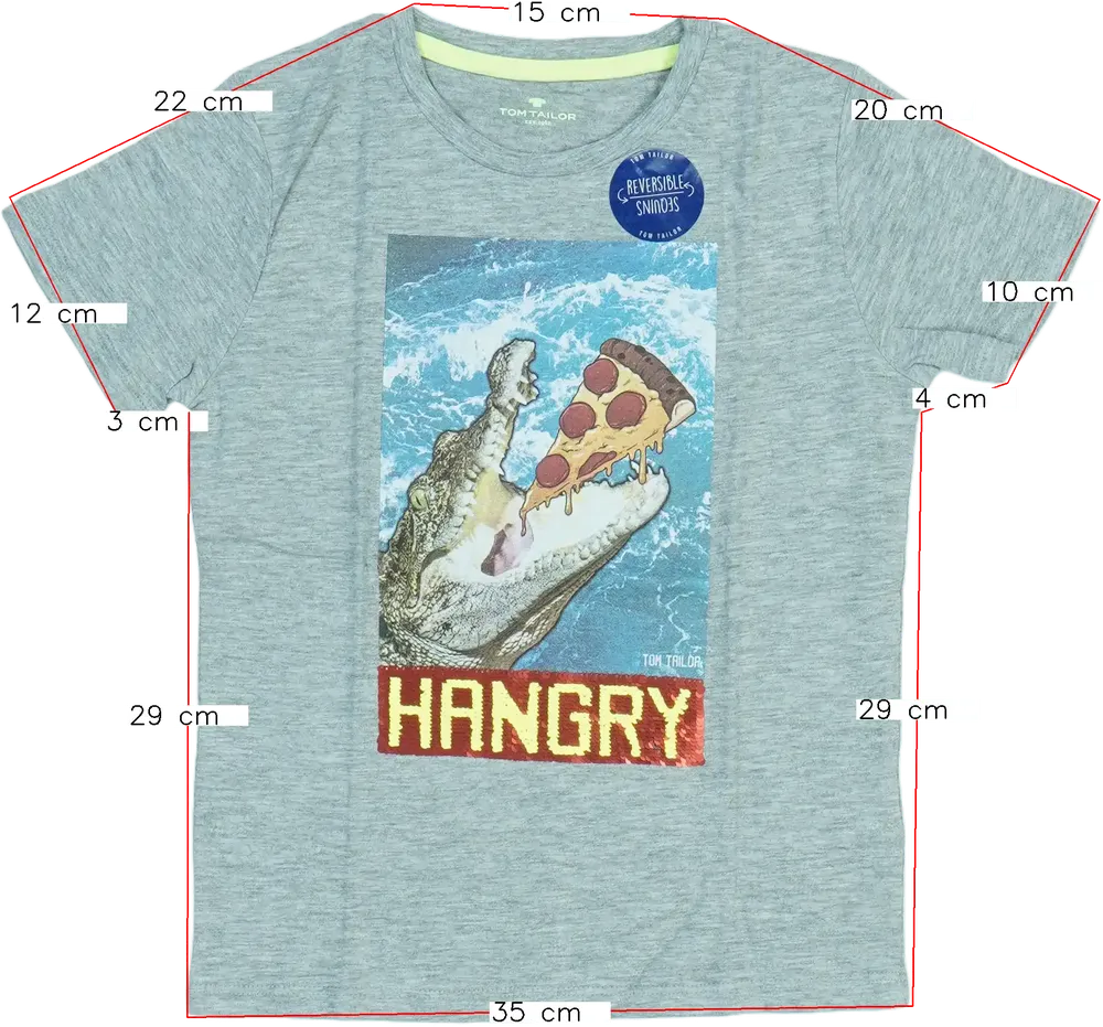 Szürke Tom Tailor Póló EU 122 / UK 7 év / US 7 év/M