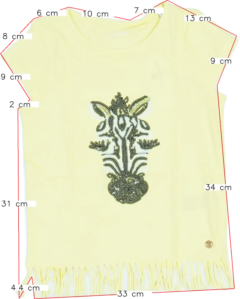 Sárga Tom Tailor Póló EU 122 / UK 7 év / US 7 év/M