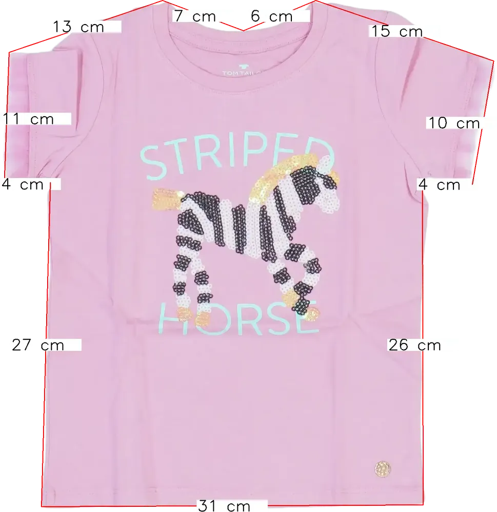 Rózsaszín Tom Tailor Póló EU 110 / UK 5 év / US 5 év/XS