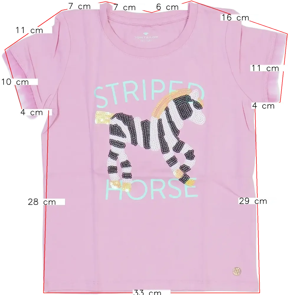 Rózsaszín Tom Tailor Póló EU 122 / UK 7 év / US 7 év/M