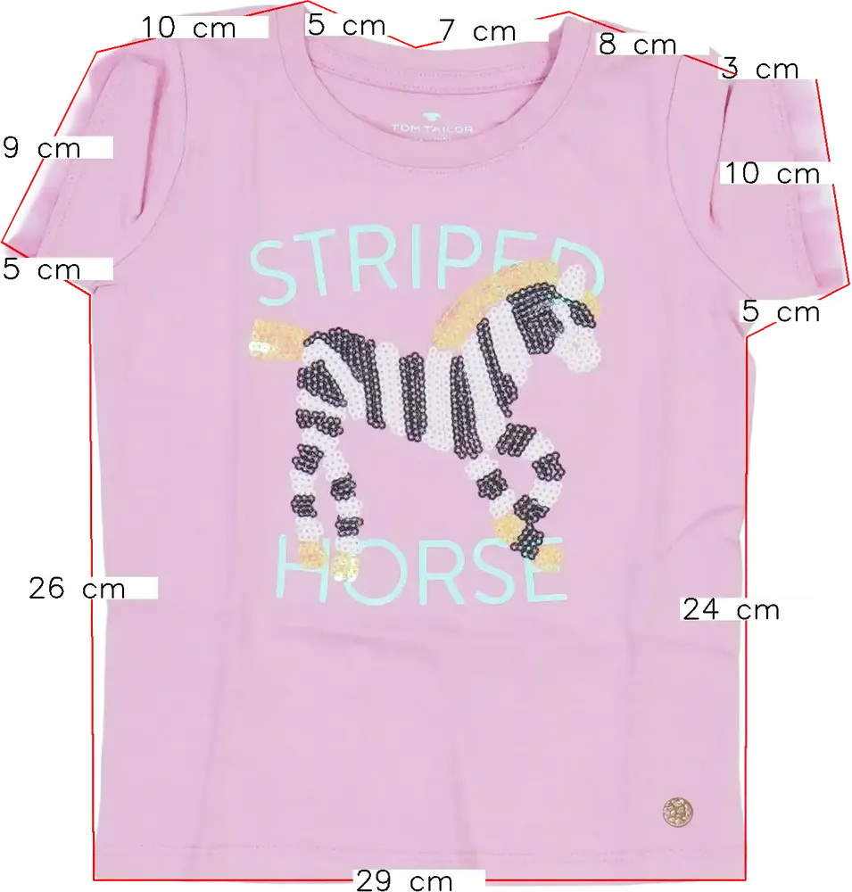 Rózsaszín Tom Tailor Póló EU 98 / UK 3 év / US 3T