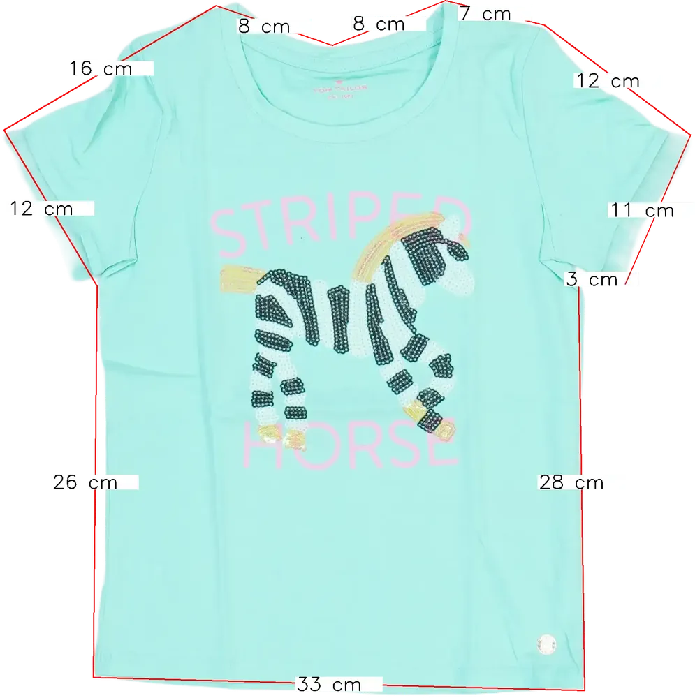 Zöld Tom Tailor Póló EU 122 / UK 7 év / US 7 év/M