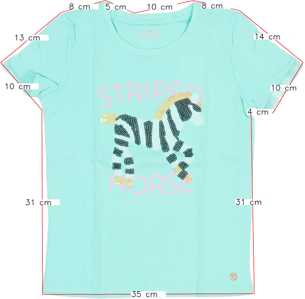 Zöld Tom Tailor Póló EU 134 / UK 9 év / US 9 év/L