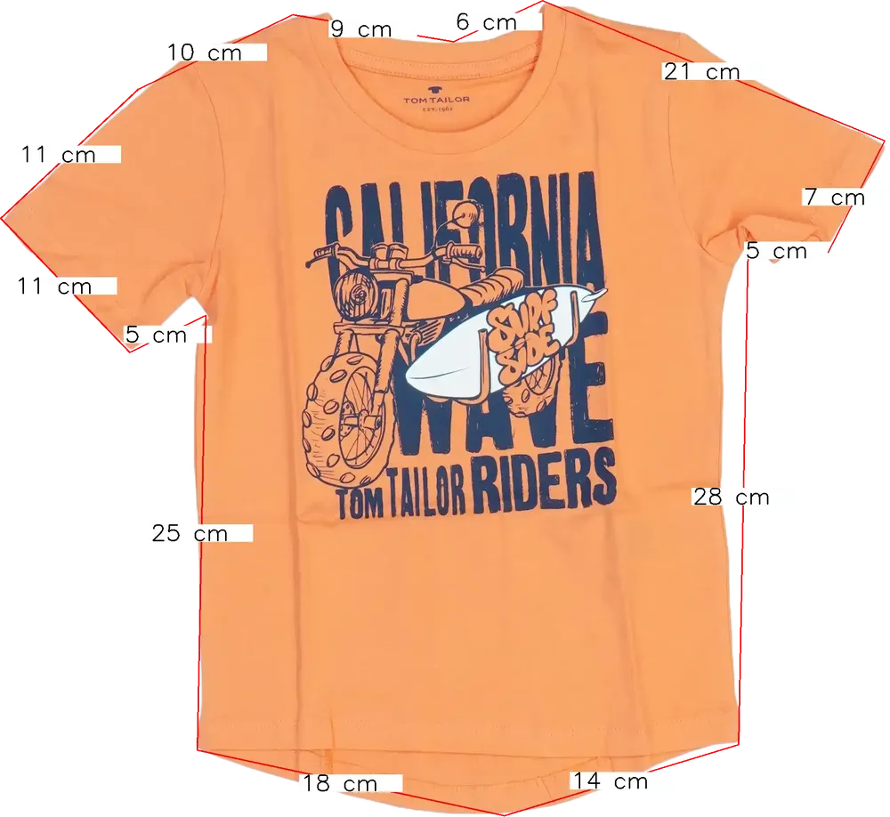 Sárga (narancs) Tom Tailor Póló EU 98 / UK 3 év / US 3T