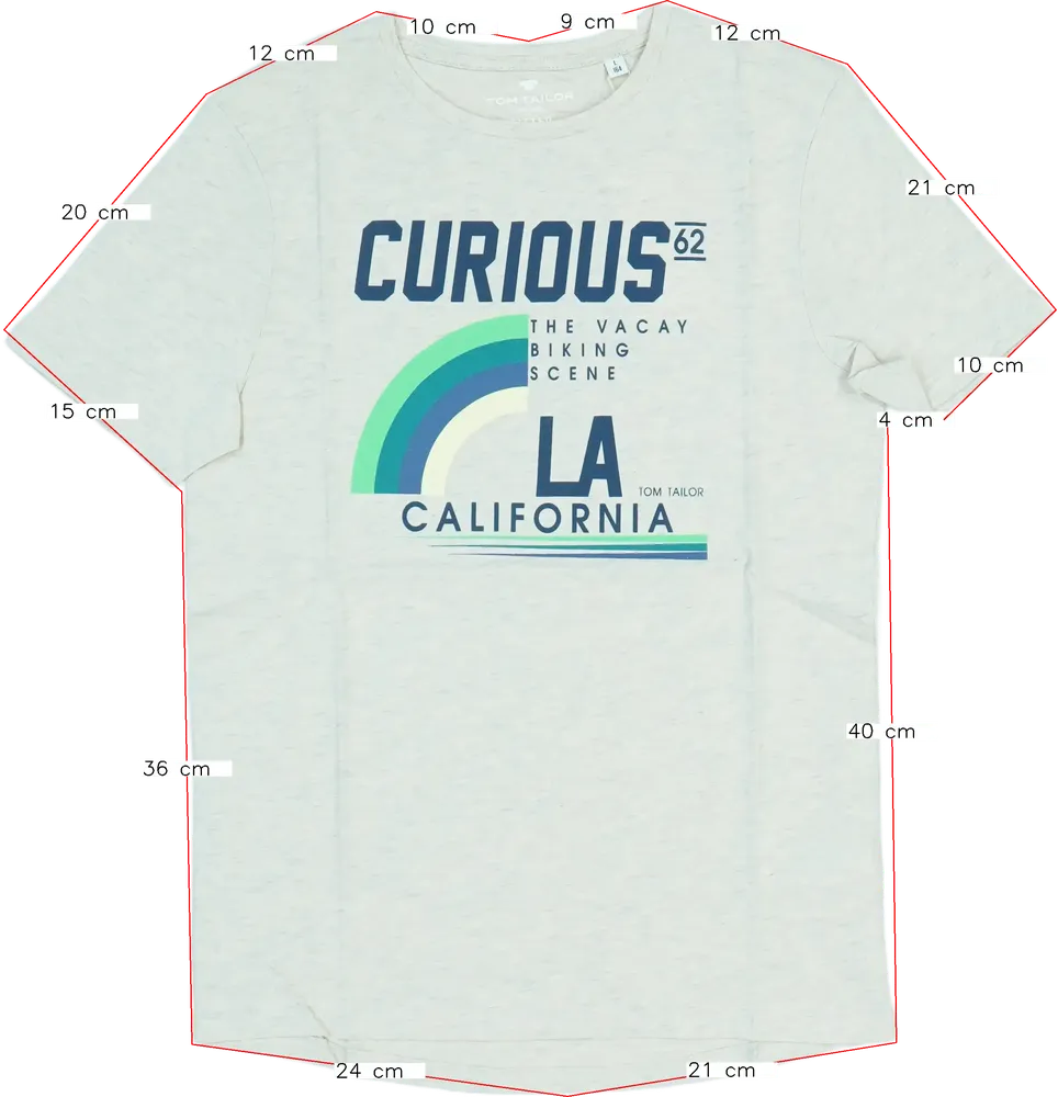 Barna Tom Tailor Póló EU 164 / UK 14 év / US 14 év/XL