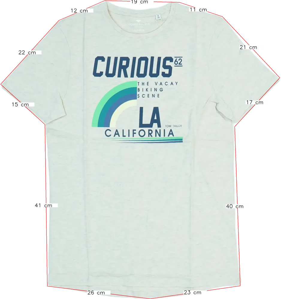 Barna Tom Tailor Póló EU 176 / UK 16 év / US XL