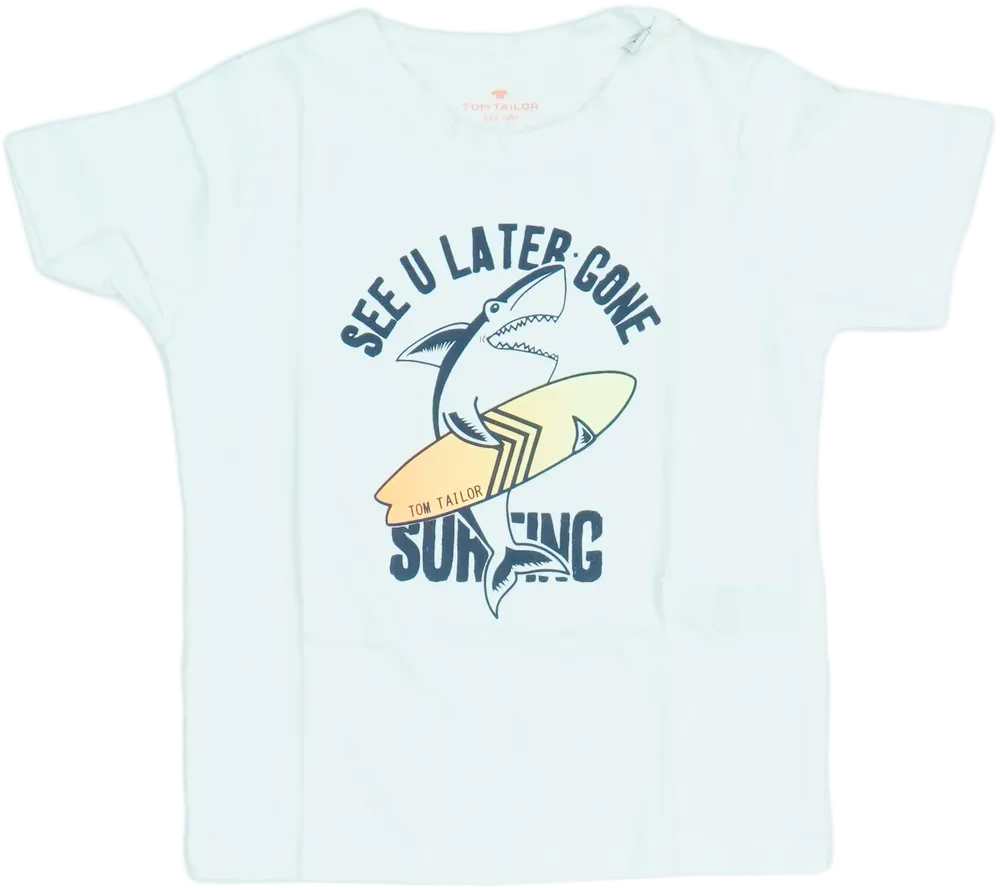 Fehér Tom Tailor Póló EU 98 / UK 3 év / US 3T