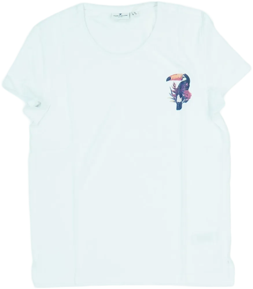 Fehér Tom Tailor Póló EU 176 / UK 16 év / US XL