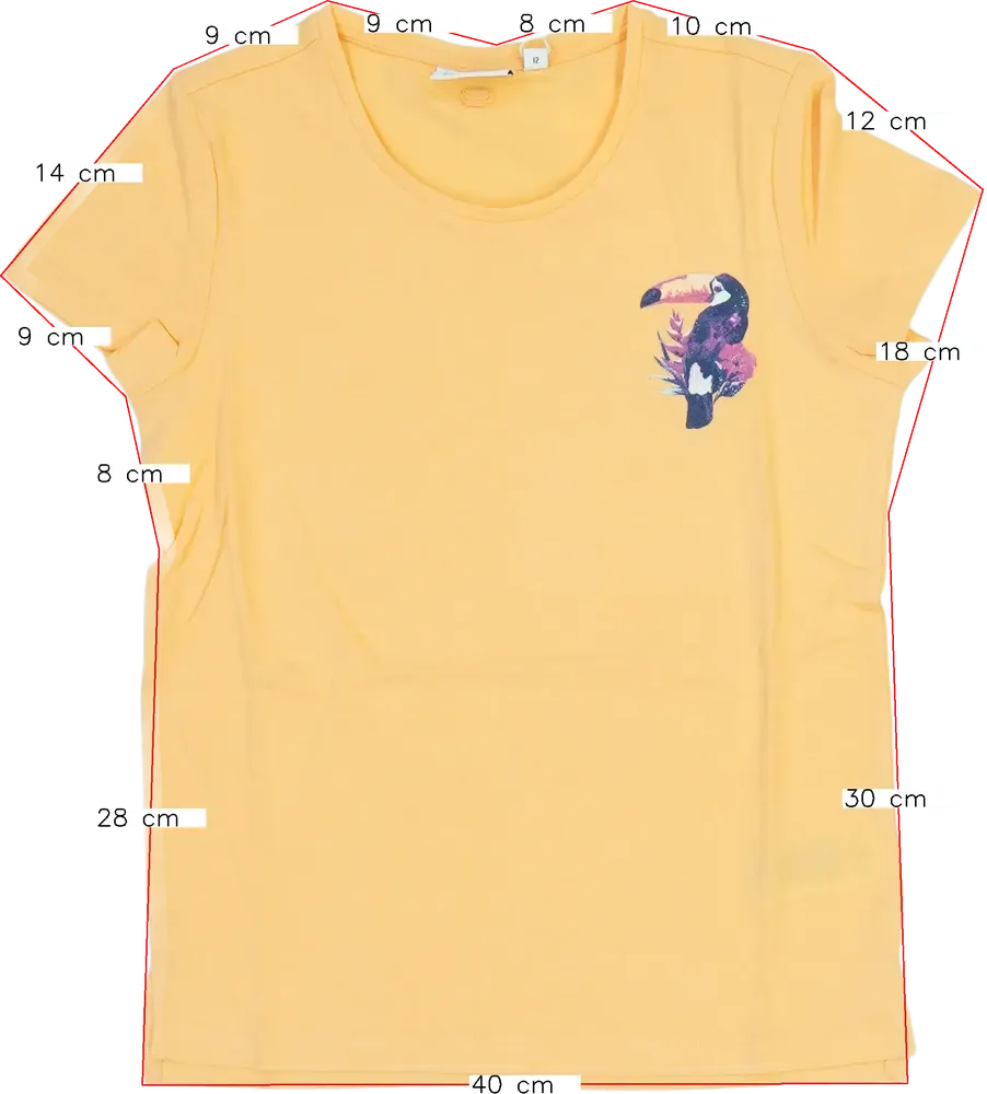 Sárga (narancs) Tom Tailor Póló EU 152 / UK 12 év / US 12 év/L