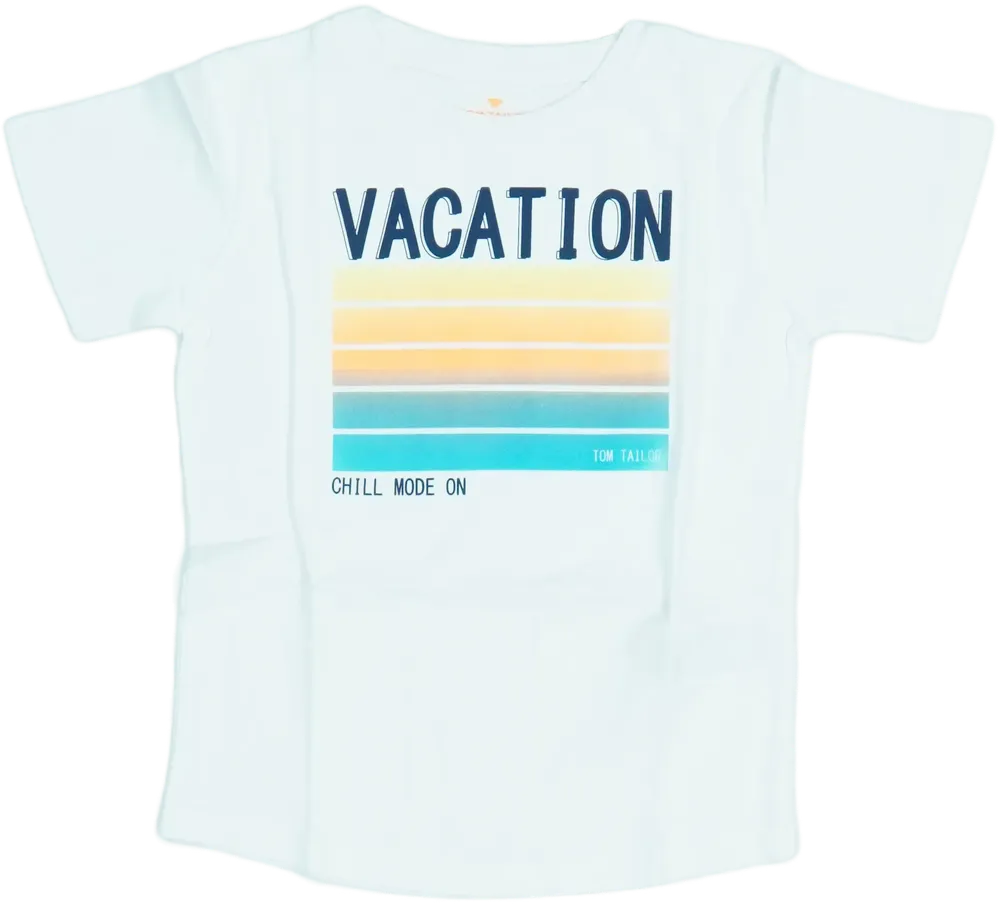 Fehér Tom Tailor Póló EU 98 / UK 3 év / US 3T