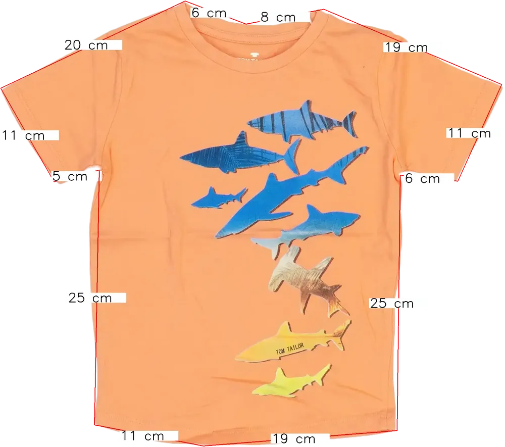 Sárga (narancs) Tom Tailor Póló EU 98 / UK 3 év / US 3T