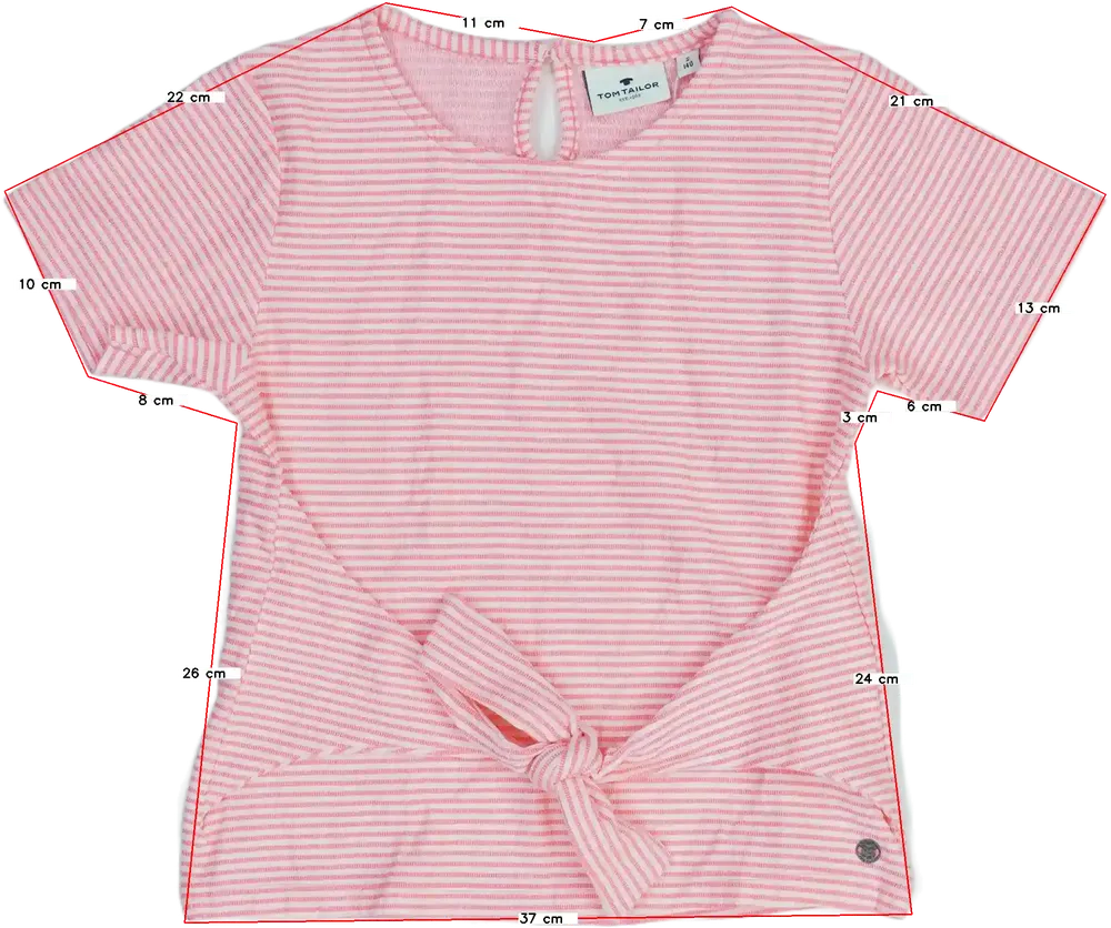 Rózsaszín Tom Tailor Póló EU 140 / UK 10 év / US 10 év/L