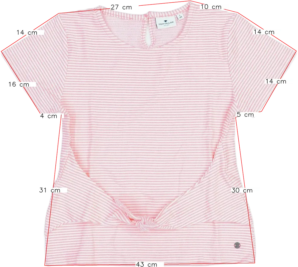 Rózsaszín Tom Tailor Póló EU 164 / UK 14 év / US 14 év/XL