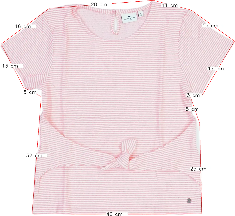 Rózsaszín Tom Tailor Póló EU 176 / UK 16 év / US XL