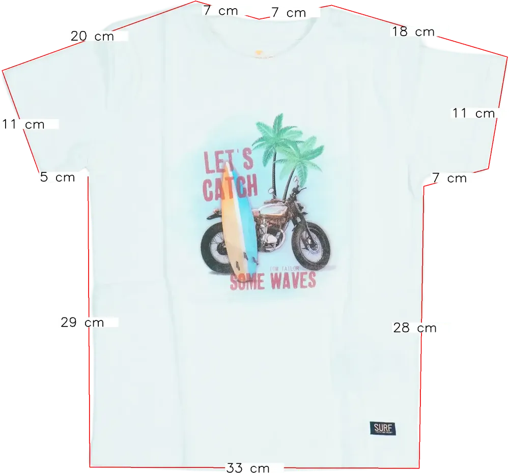 Fehér Tom Tailor Póló EU 110 / UK 5 év / US 5 év/XS