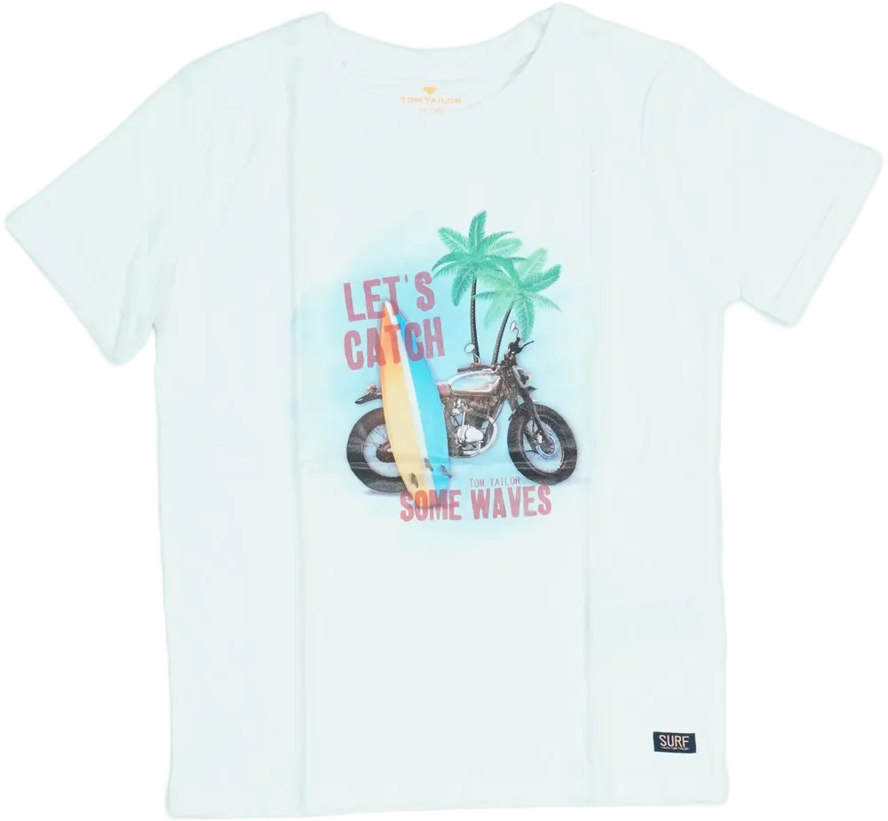 Fehér Tom Tailor Póló EU 122 / UK 7 év / US 7 év/M