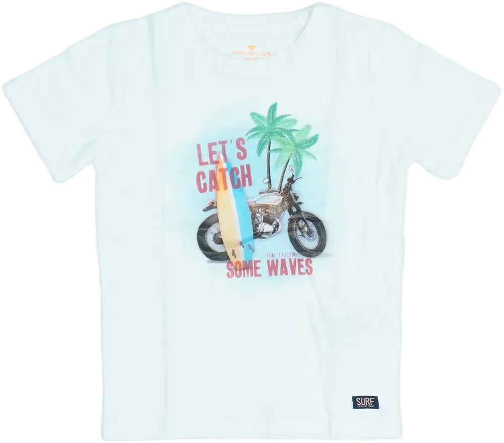 Fehér Tom Tailor Póló EU 98 / UK 3 év / US 3T