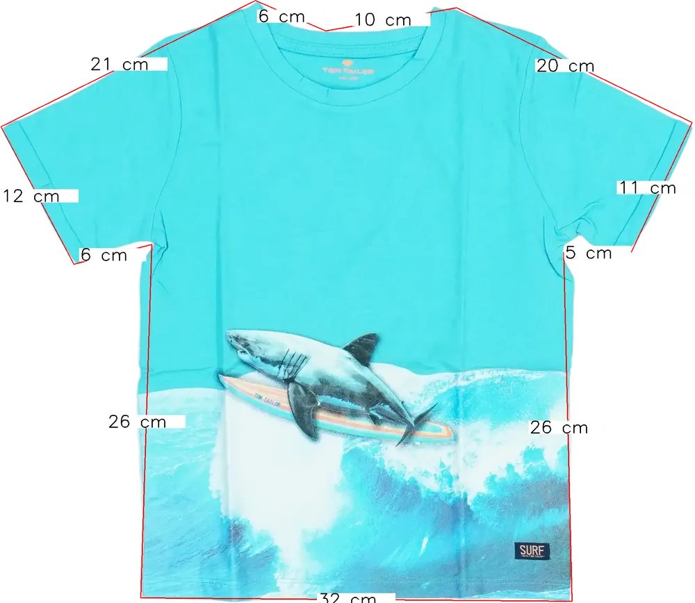 Fehér Tom Tailor Póló EU 110 / UK 5 év / US 5 év/XS