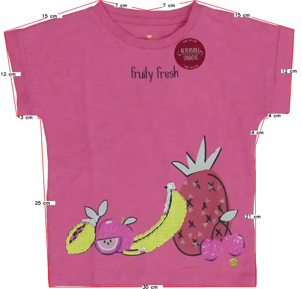 Rózsaszín Tom Tailor Póló EU 98 / UK 3 év / US 3T