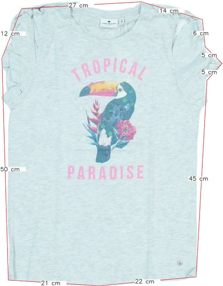 Szürke Tom Tailor Póló EU 176 / UK 16 év / US XL