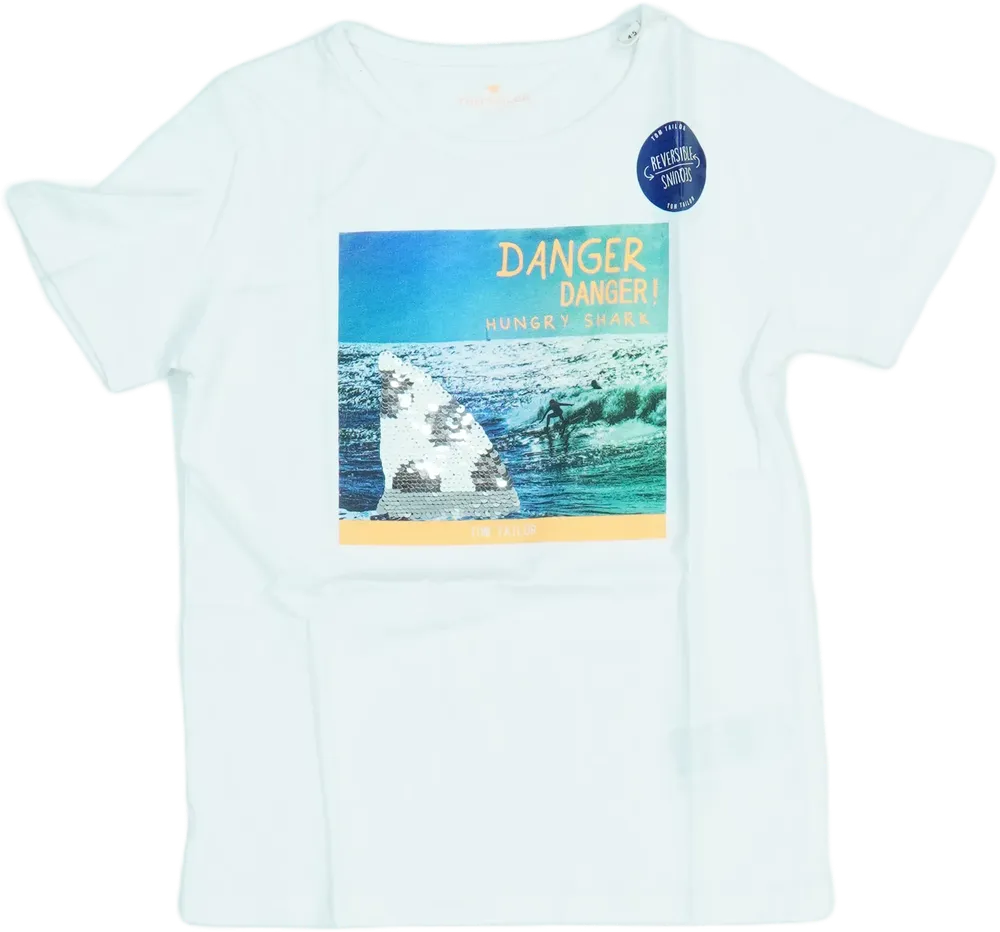 Fehér Tom Tailor Póló EU 110 / UK 5 év / US 5 év/XS