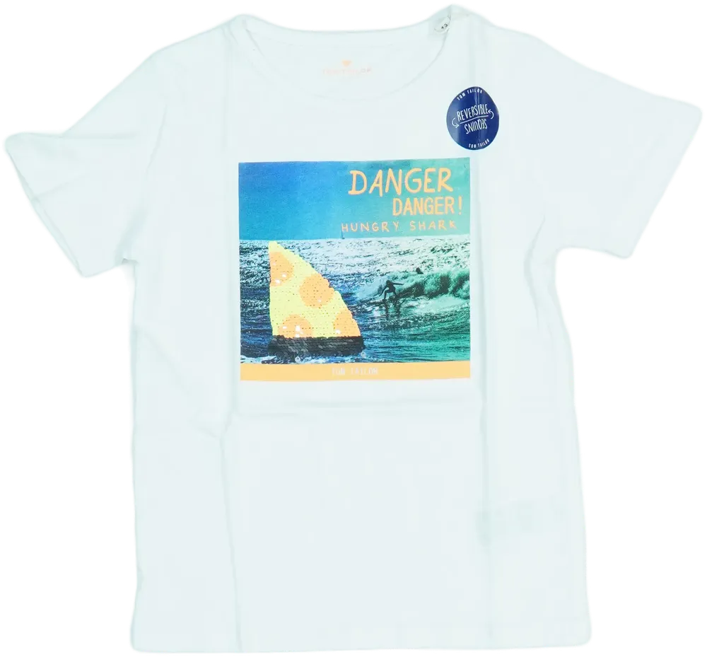 Fehér Tom Tailor Póló EU 110 / UK 5 év / US 5 év/XS