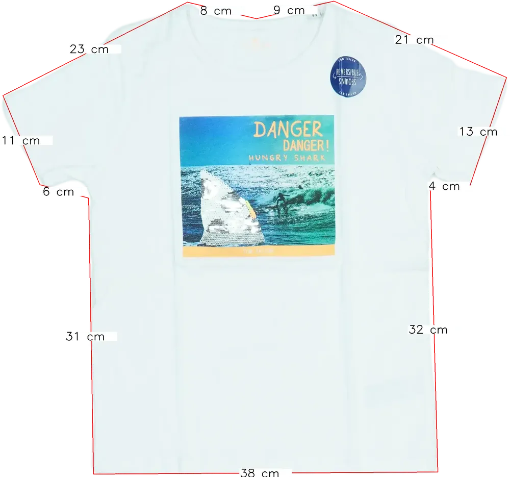 Fehér Tom Tailor Póló EU 134 / UK 9 év / US 9 év/L