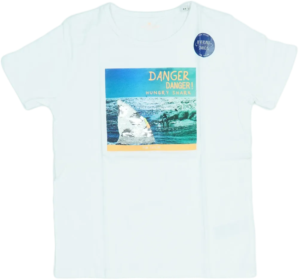 Fehér Tom Tailor Póló EU 134 / UK 9 év / US 9 év/L