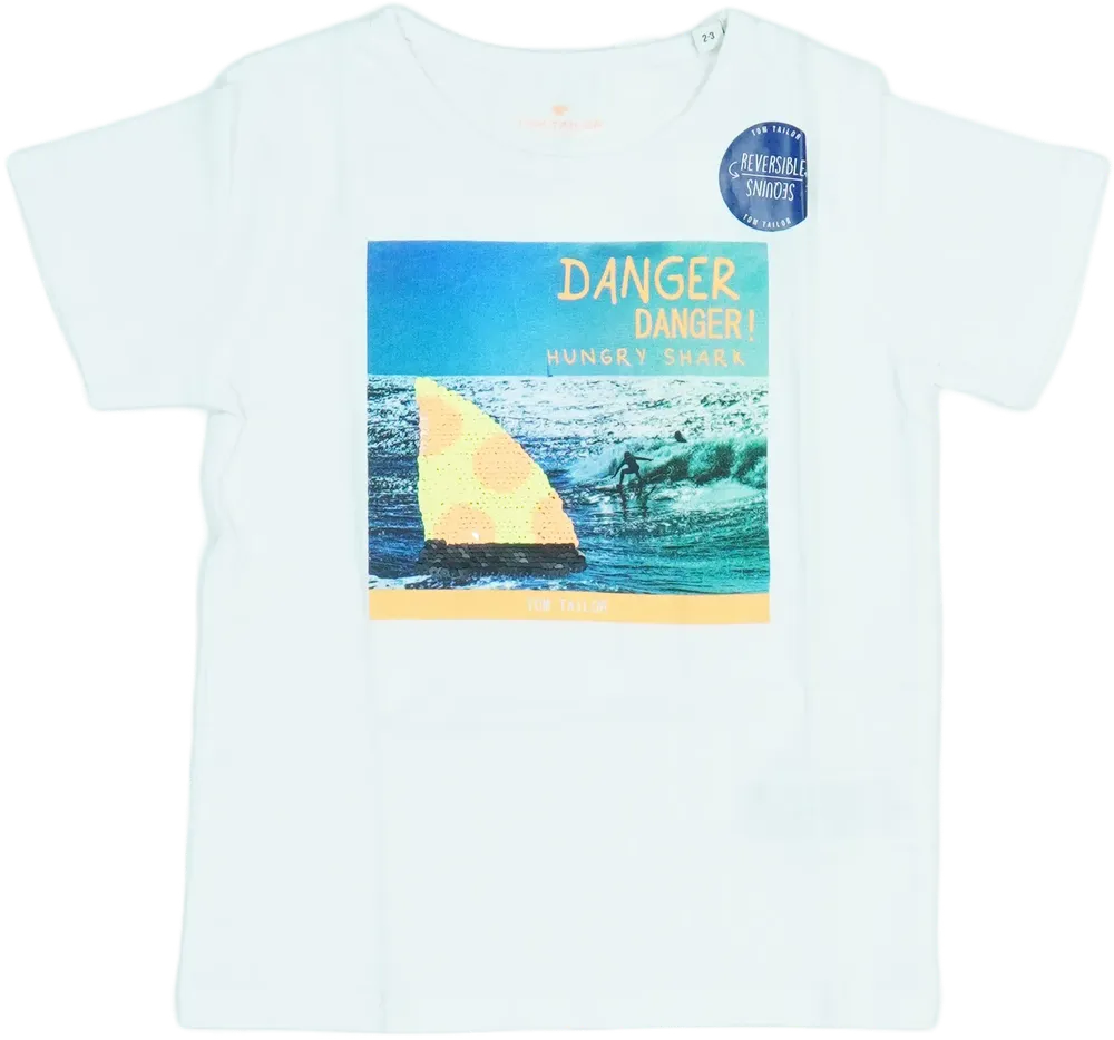 Fehér Tom Tailor Póló EU 98 / UK 3 év / US 3T